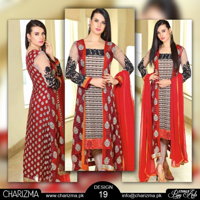 Charizma Luxury Chiffon Eid Wear Fancy Dress for Girls-Women-6