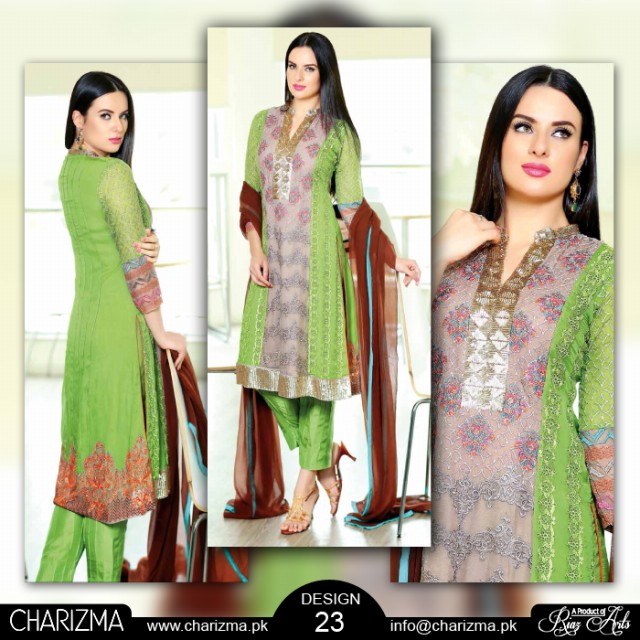Charizma Luxury Chiffon Eid Wear Fancy Dress for Girls-Women-7