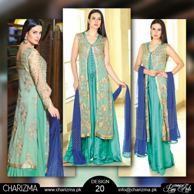 Charizma Luxury Chiffon Eid Wear Fancy Dress for Girls-Women-9