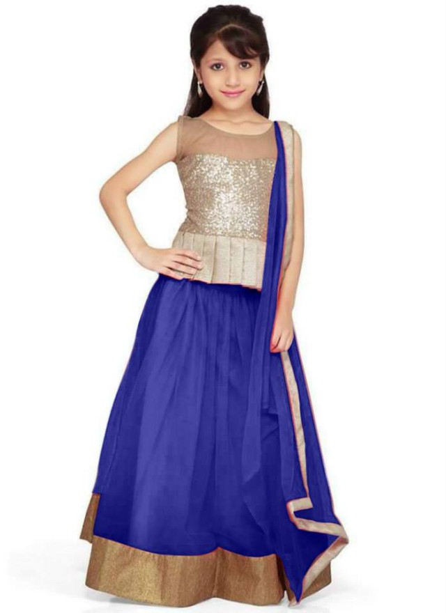 Kids-Child-Baby Girls Wear Lehenga-Choli-Sharara Dress Design Catalogue for Eid Festive-6
