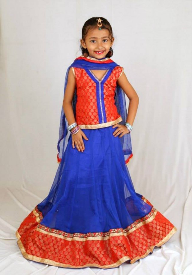 Kids-Child-Baby Girls Wear Lehenga-Choli-Sharara Dress Design Catalogue for Eid Festive-7