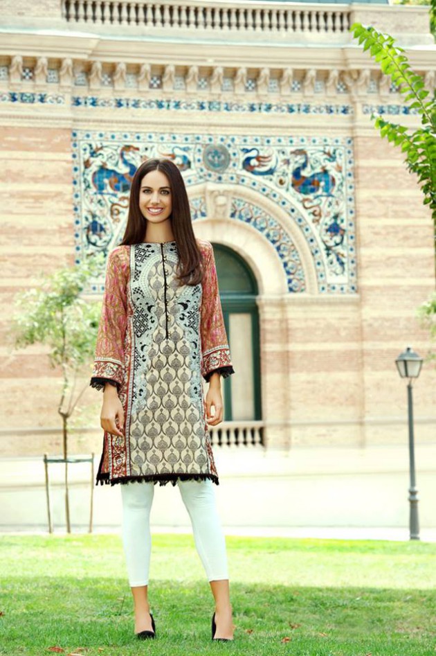 Gul Ahmed New Fashionable Stylish Winter Wear Dress for Girls-Women-2