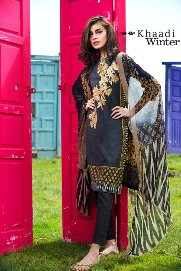 Khaadi Winter-Autumn Wear Shalwar-Kameez for Girls-Women New Fashion Suits-4