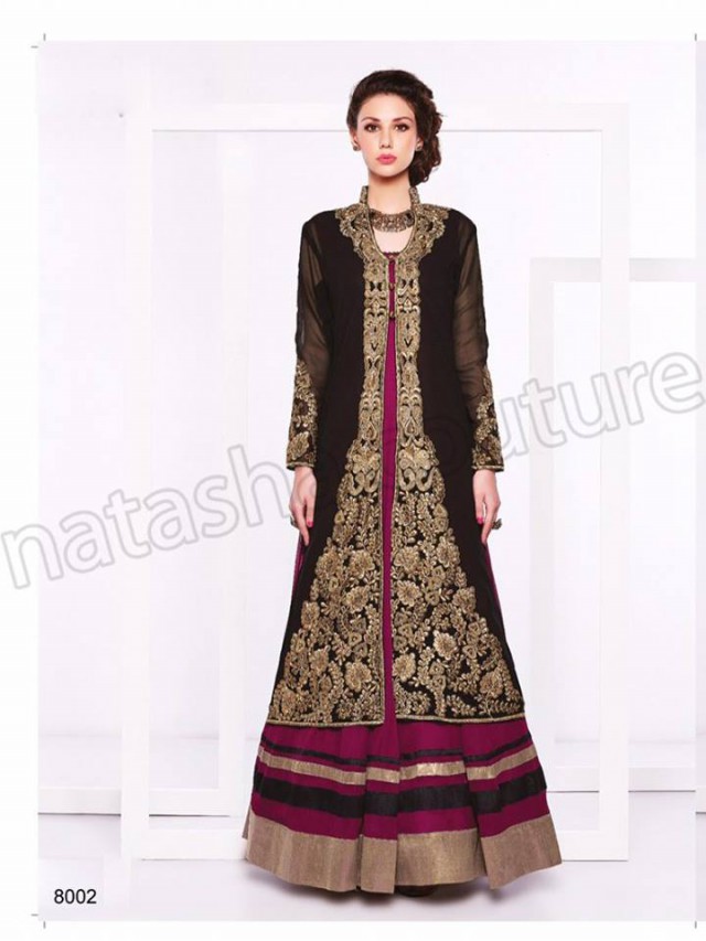 Flawless Anarkali Long Maxi Style Frocks Suit New Fashion for Girls by Natasha Couture-2