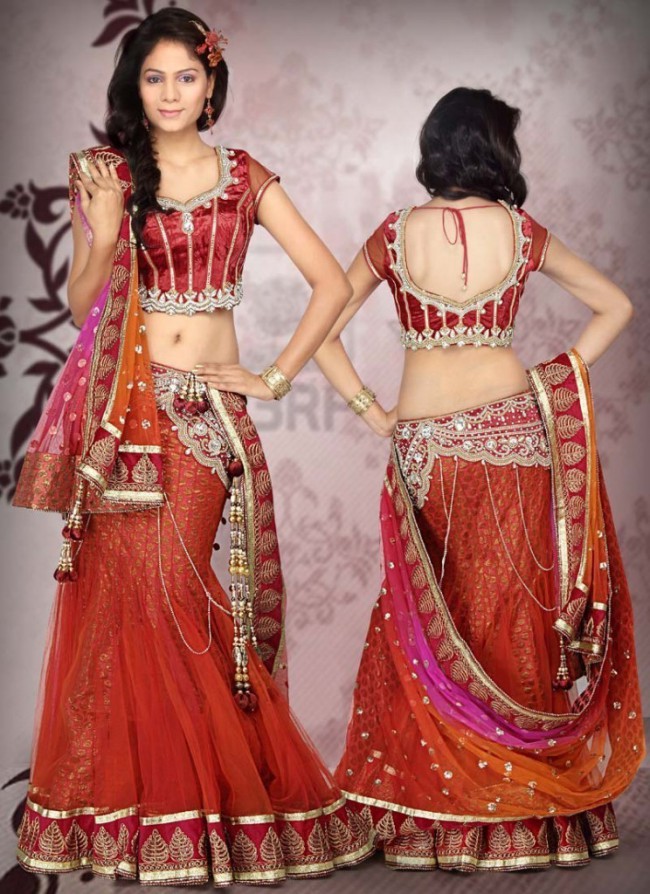 New Fashionable Lehnga Choli-Sharara Winter Indian Wedding-Bridal Dress By Natasha Couture-6