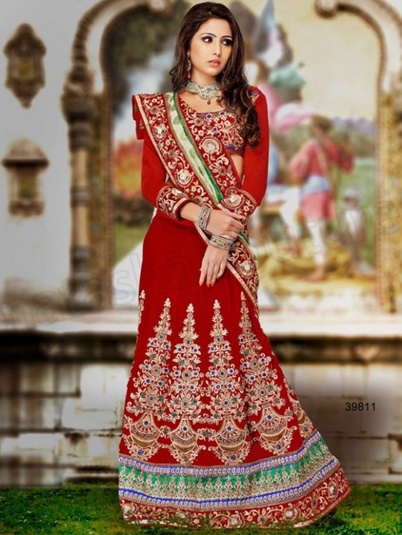 New Fashionable Lehnga Choli-Sharara Winter Indian Wedding-Bridal Dress By Natasha Couture-8
