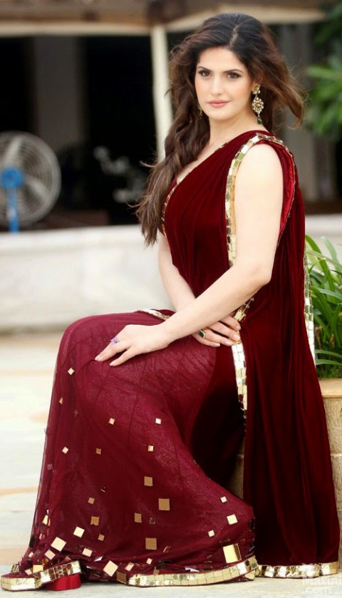 Bollywood-Indian Actress-Model Zareen Khan Wear Beautiful Lehenga Different Styles Dress-5